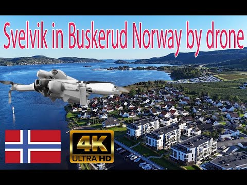 Svelvik  in Buskerud Norway 4k 100fps Ultra light HDR Video by drone