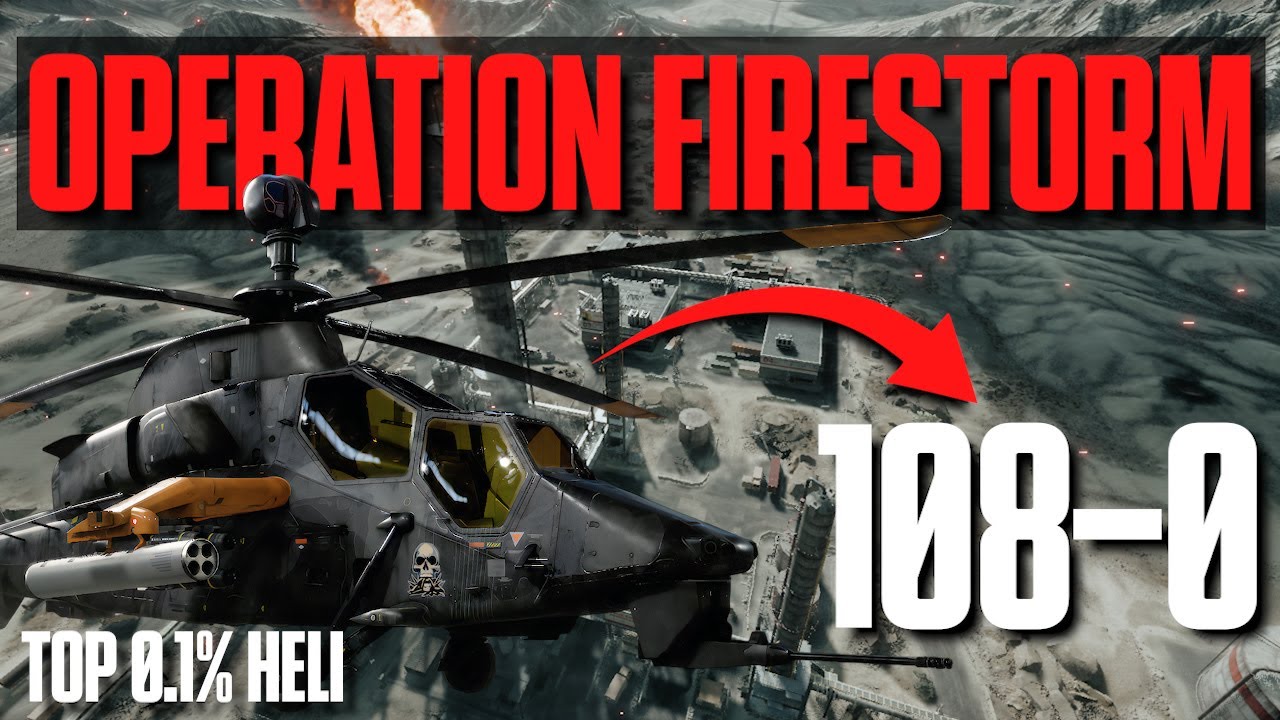 108-0 Attack Helicopter in Operation Firestorm (HARD MAP) | Battlefield 6