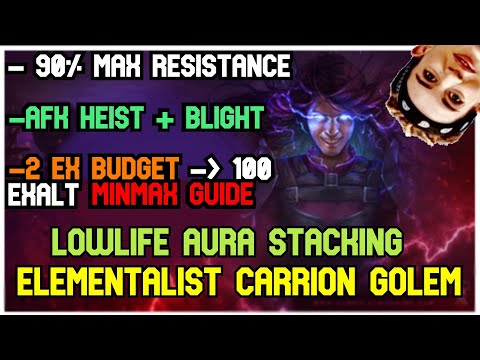 CARRION GOLEM AURA STACKING + LIFE ELEMENTALIST GUIDE - 90% MAX RESISTANCE - RUN THROUGH LASERS