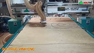 MÁY CNC 1 Đầu Bàn Hút Chân Không HT-1325R Holztek Cắt Ván Plywood Làm Mopin Quấn dây điện