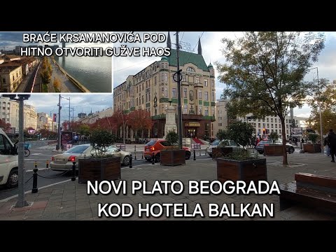 ZAVRŠEN PLATO KOD HOTELA BALKAN NOVITETI KOD MOSKVE,BRANKOV MOST POGLED NA RADOVE,TRG REPUBLIKE NOVO