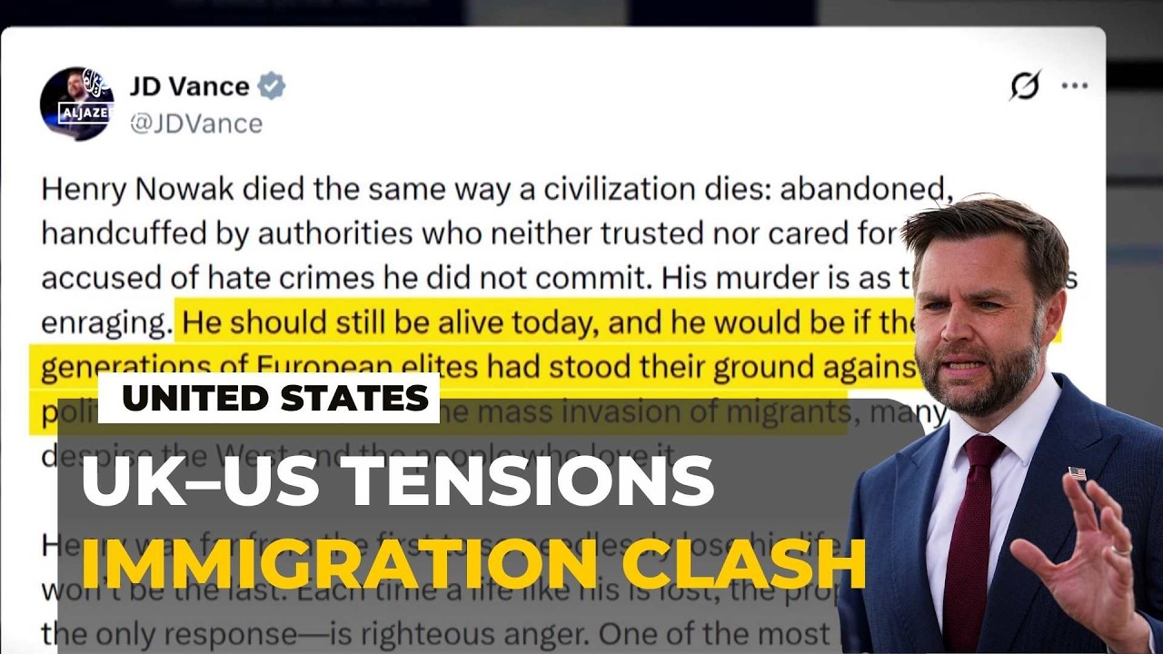 JD Vance Sparks Row With UK Government Over Immigration Remarks