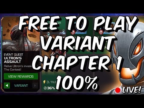 Free To Play Variant Chapter 1 100% Push Part 2 - Ultron's Assault - Marvel Contest Of Champions