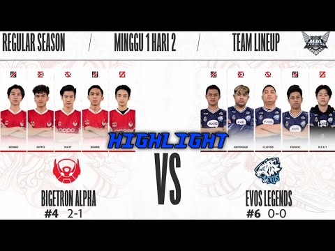 HIGHLIGHT EVOS LEGENDS VS BIGETRON ALPHA | WEEK 1 DAY 2