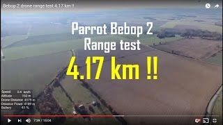 Bebop 2 drone range test 4.17 km !!