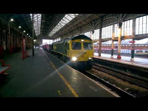 (HD) Freightliner 66595 passing Preston on 4S44/4Z44 Daventry to Coatbridge modal 27/11/2015