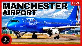 🔴Manchester Airport LIVE - Sunset Heavy Arrivals & Departures