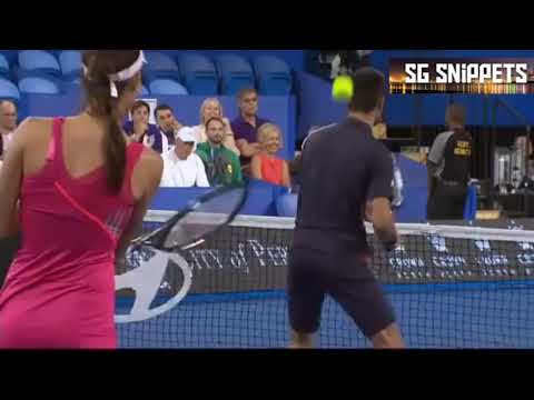 Novak Djokovic gets hit by Ana Ivanovic 😂 | Funny incident