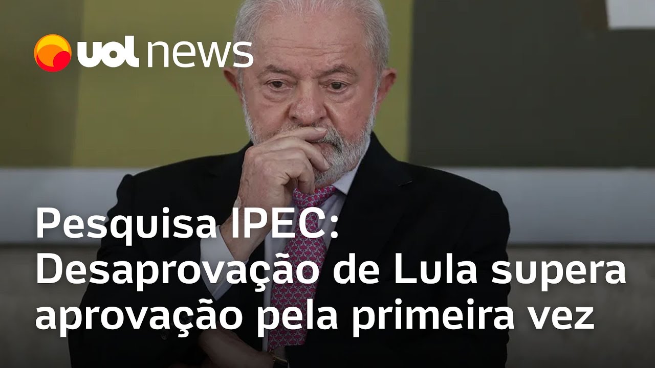 Ipec: avaliação negativa do governo Lula piora e supera avaliação positiva pela 1ª vez no mandato
