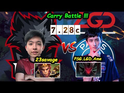 23savage Monkey King Immortal Rank1 SEA vs PSG.LGD.Ame Terrorblade   7.28c dota 2 pro Gameplay