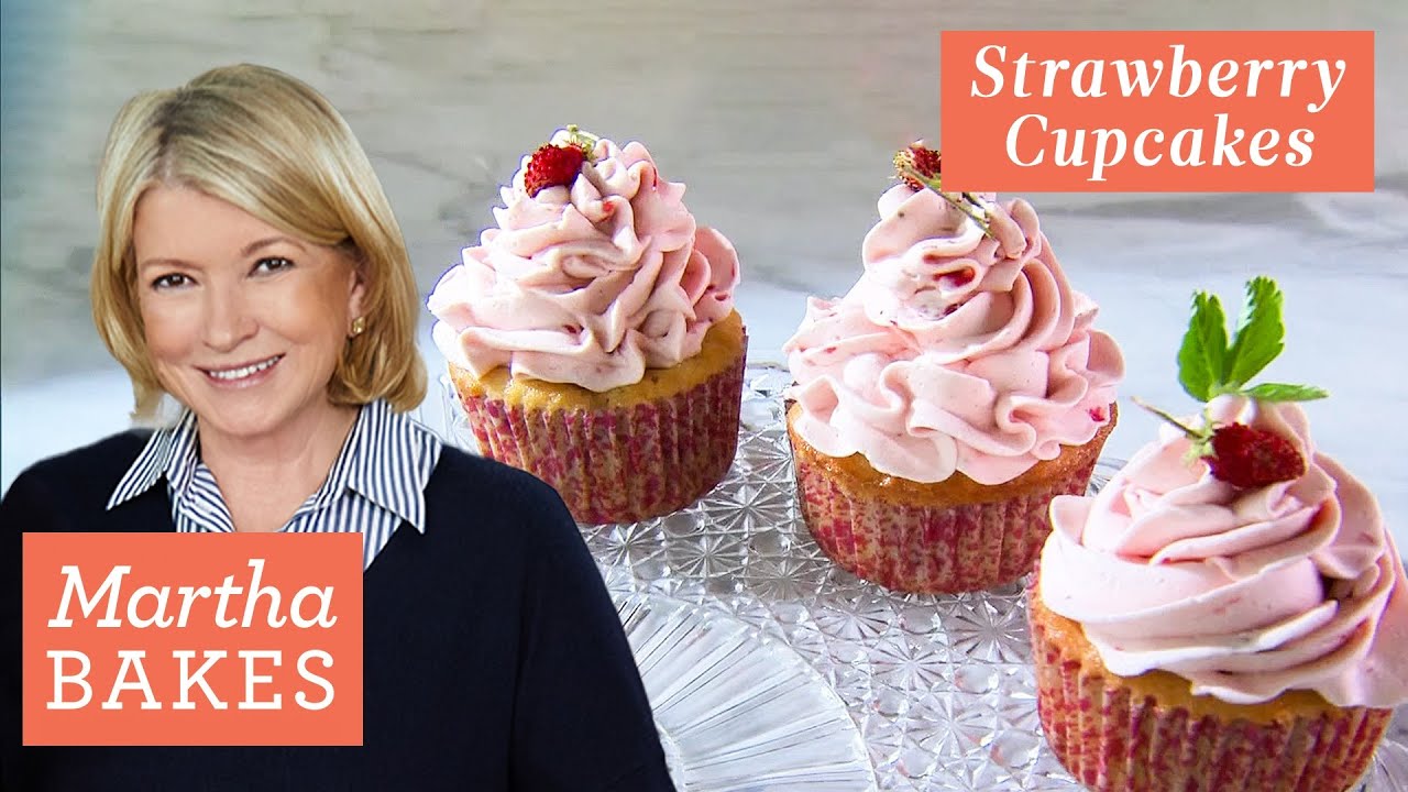 Martha Stewart's Strawberry Cupcakes | Martha Bakes Recipes | Martha Stewart Living