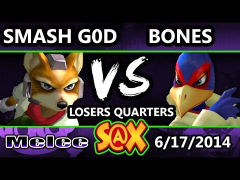 S@X Weekly - Smash G0D (Fox) Vs. Bones (Falco) SSBM Losers Quarters - Smash Melee