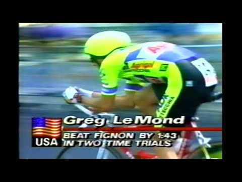 1989 Tour de France Stage 21 Time Trial - LeMond Wins Overall By 8 Seconds