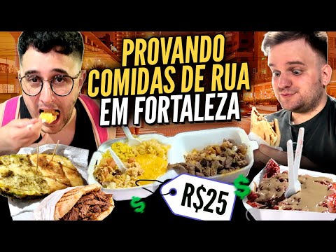 Everything we ate for R$100 on the beach in Fortaleza.