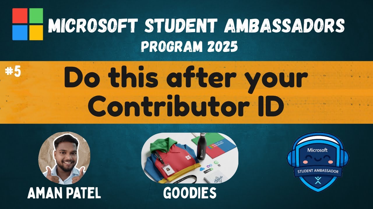 How to link Contributor ID | Microsoft Student Ambassador | Step by Step | By Aman Patel MSA 2025