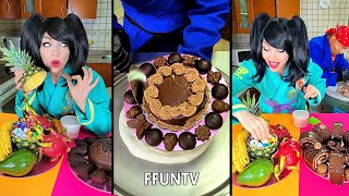 Ice cream challenge! Chocolate cake vs fruit ice cream rolls