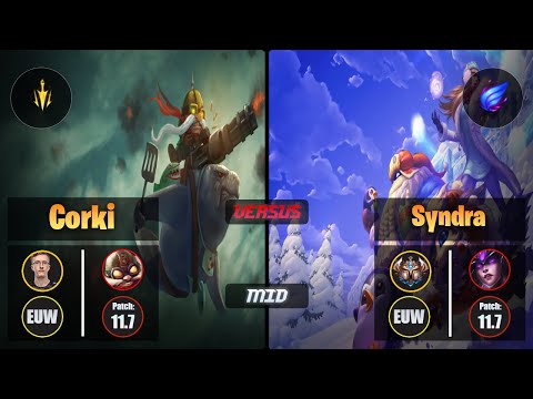 MagiFelix CORKI (Mid) [Lethal Tempo] VS SYNDRA - Challenger EUW Patch 11.7