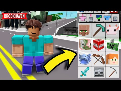 DaPandaDad - HOW TO TURN INTO Minecraft figures in Roblox Brookhaven! * ID Codes