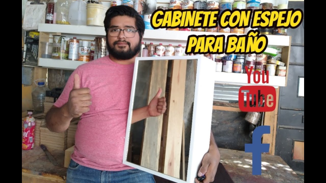 COMO HACER GABINETE O BOTIQUÍN CON ESPEJO PARA BAÑO / HOW TO MAKE A BATHROOM CABINET WITH MIRROR