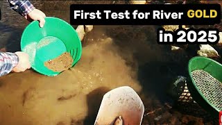 First sample for river gold, for 2025. Good luck to all river gold seekers!