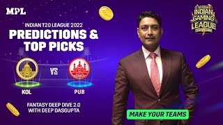 KOL VS PUN | MPL Fantasy Deep Dive 2.0 with @Deep Dasgupta | Predictions & Top picks