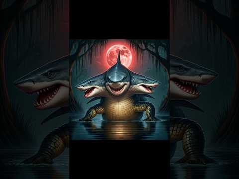 Three Headed Sharks 🦈 + Crocodile 🐊 😱 Mind BlowingCreatures #hybrids #animals #viralvideo #shorts
