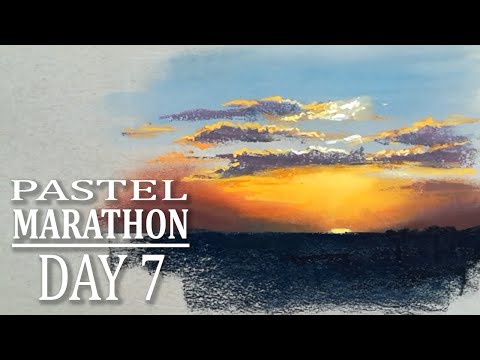 Soft Pastel Marathon - Day 7 | Sunset Tutorial