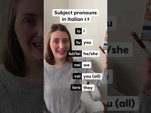 Subject pronouns in Italian #shorts