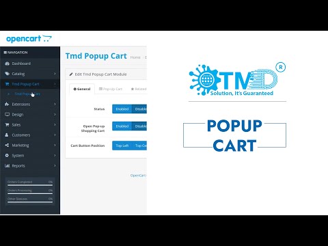 Opencart Popup Shopping Cart