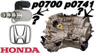 Honda Code P0741 P0700 Transmission Shift Solenoid Torque Converter Clutch