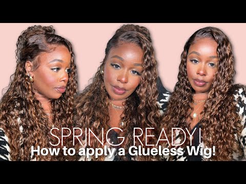 100% GLUELESS  NEW PRE-EVERYTHING WIG FOR BEGINNERS! EASY STEP BY STEP INSTALL!  FT. SUNBER HAIR