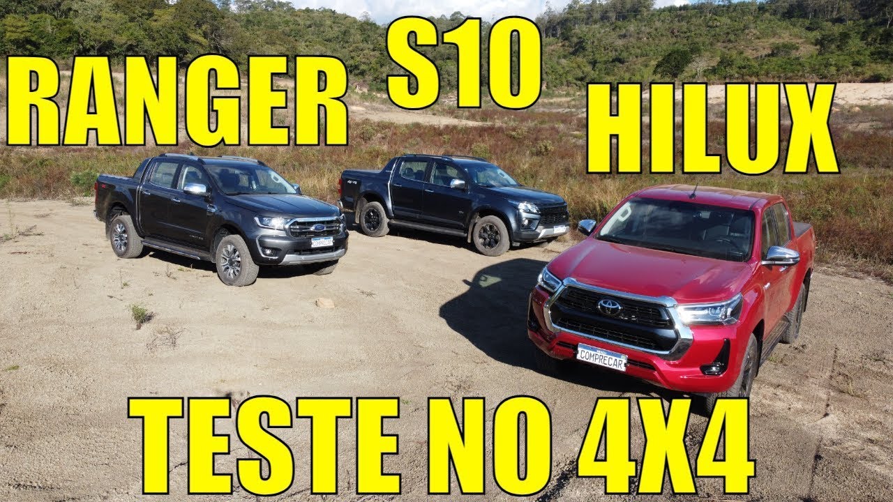 Quem é melhor no 4x4? S10 x Ranger x Hilux