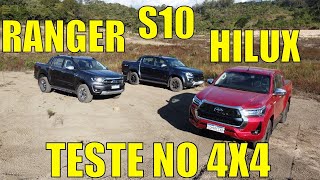 S10 x Ranger x Hilux - Teste no 4x4