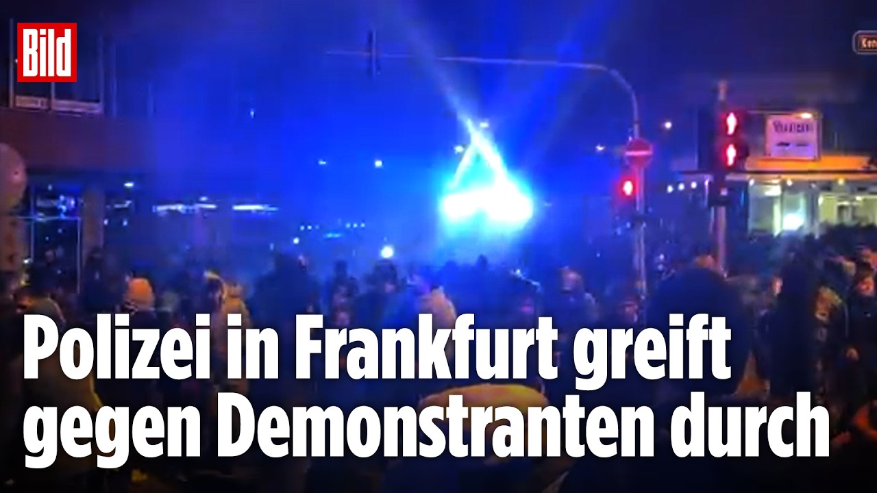 GEN-Z-PROTESTE: Polizei in Frankfurt macht Ernst! Wasserwerfer im Einsatz gegen Demonstranten