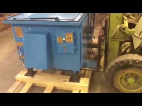 Removing the 3672B Hopper from the pallet