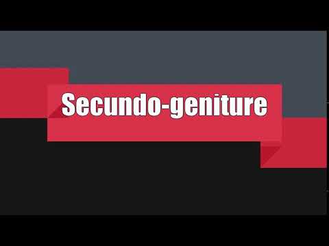 How to Pronounce Secundo-geniture Video