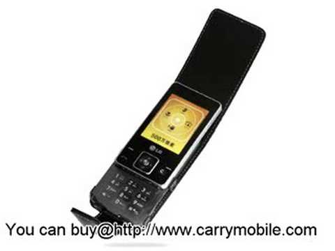 Carrymobile Leather Case for LG KC550 - Flip Type (Black)