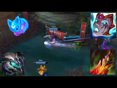 Tyler1 experiences the Infinite Burn from Aery, Elder Drake, Liandry's and Death's Dance