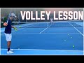 Tennis Volley Lesson With 5.0 NTRP Player | Drills to Improve Net Game