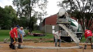 preview picture of video 'Pouring concrete pad for Splash Pad for Bristol Indiana Hermance Park Video 1'