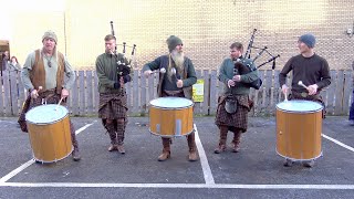 Special &quot;Scotland The Brave&quot; mix by Scottish tribal band Clanadonia for St Andrews Day 2019 in Perth