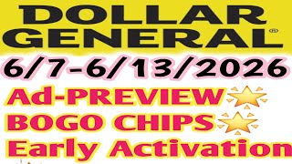 6/7-6/13/2026 Dollar General Ad-Preview Next Week #earlyactivation #couponing #bogodeals 