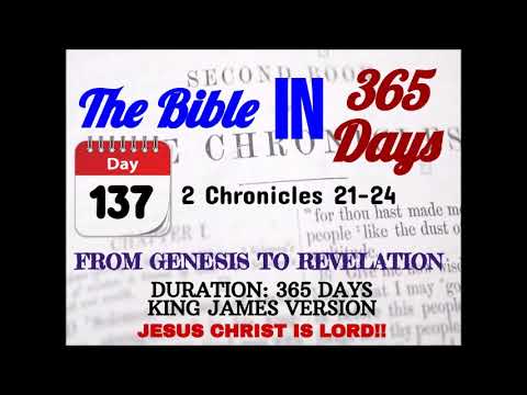 2023 - Day 137 Read the Bible in 365 Days. Insights and joy from reading the bible-15 minutes a day.