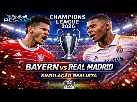 🔴[PES 2021 PC] Bayern Munich vs Real Madrid | UCL GAMEPLAY REALISTA + PLACAR EM TEMPO REAL