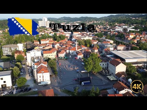 Bosnia: Tuzla drone video 4K UHD