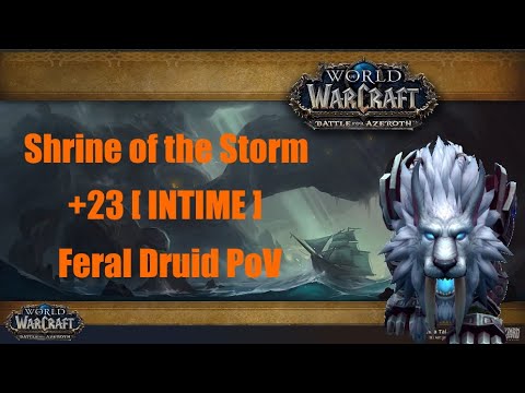 8.3 World of Warcraft Battle for Azeroth: Shrine of the Storm +23 Feral Druid PoV