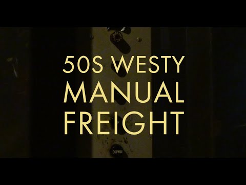 Vintage Westinghouse hand-operated freight elevator – Laura Falk Hall – Chatham Uni – Pittsburgh, PA