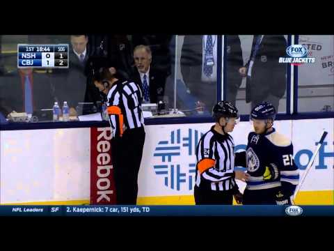 Nick Foligno Disallowed Goal vs Predators 12/22/14