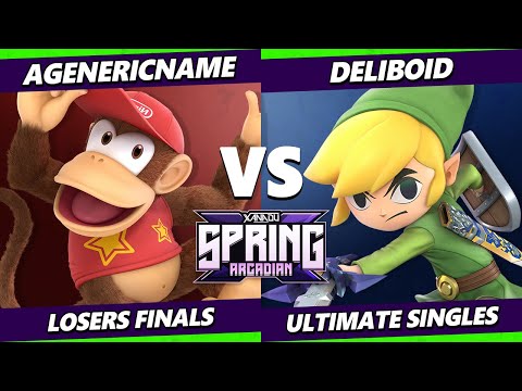 Spring Arcadian Losers Finals - AGenericName (Diddy Kong) Vs. Deliboid (Toon Link) Smash Ultimate