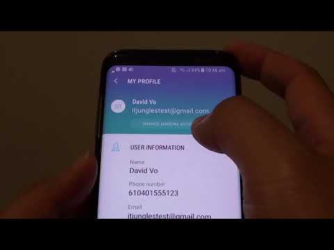 Samsung Galaxy S8: How to Change Samsung Account Email...